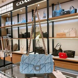Coach Tabby 20 Denim Quilted Shoulder Bag